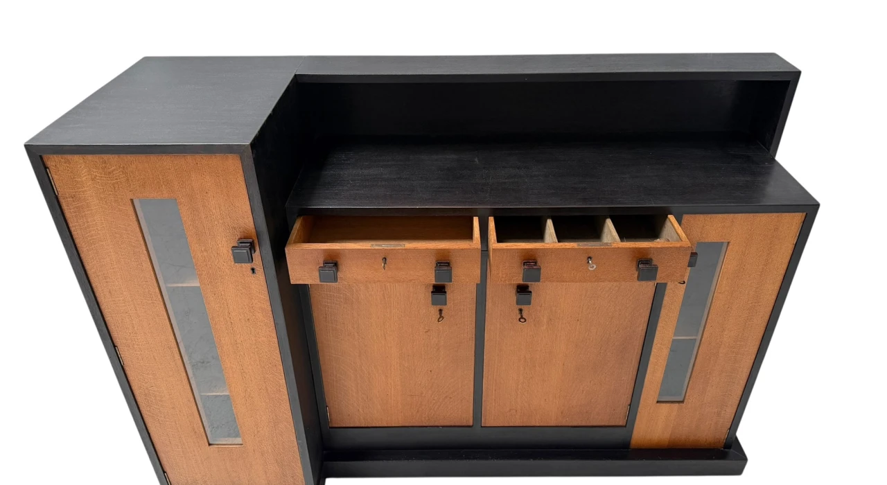 Oak Modernist Art Deco Sideboard or Credenza by Cor Alons, 1927